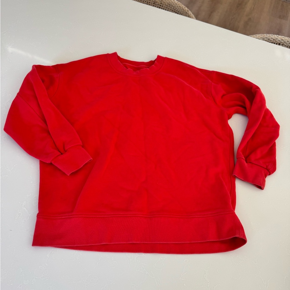 Womens Lululemon coral crewneck Sweater